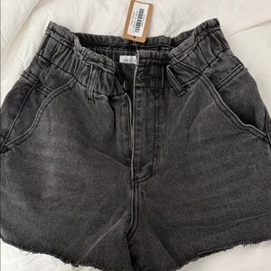 Vestique Charcoal High Waist Women's Shorts